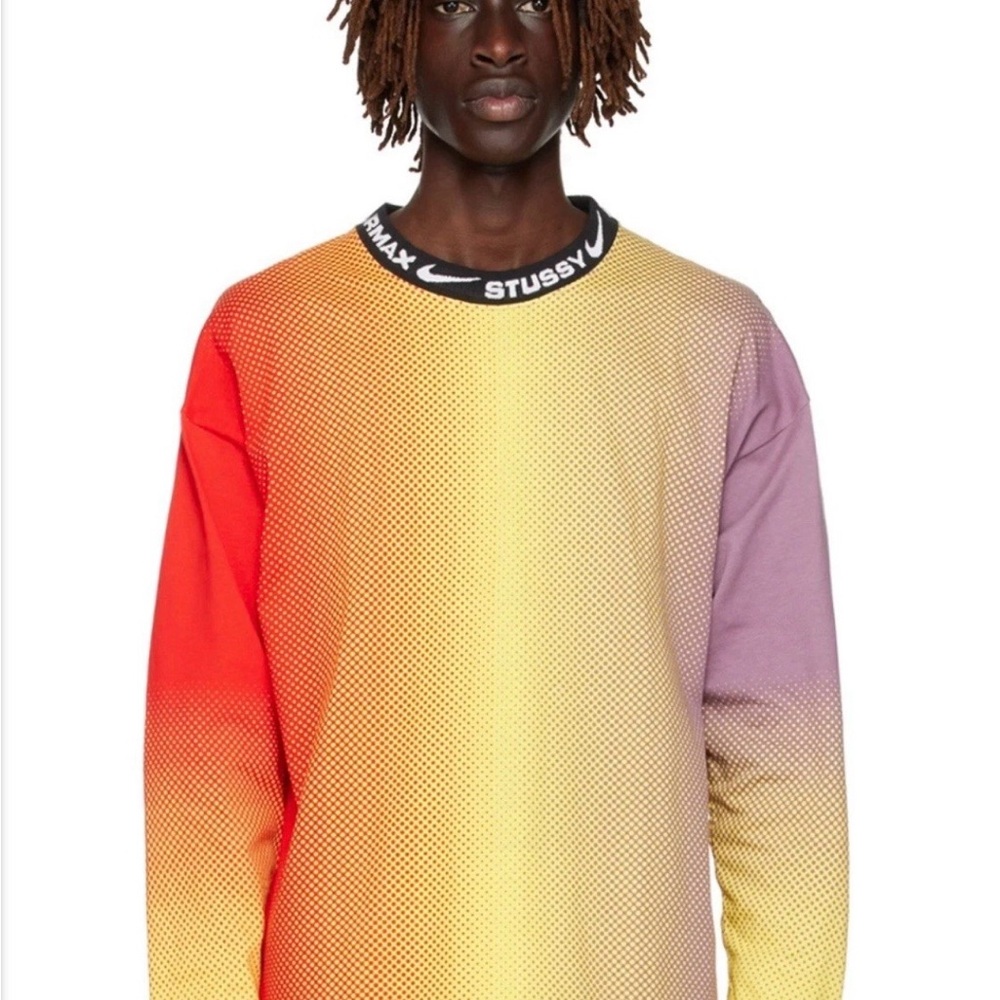 Nike x Stussy NRG Multi L/S Long Sleeve Shirt DO5308-902 Mens Size Medium Rare - Picture 2 of 6